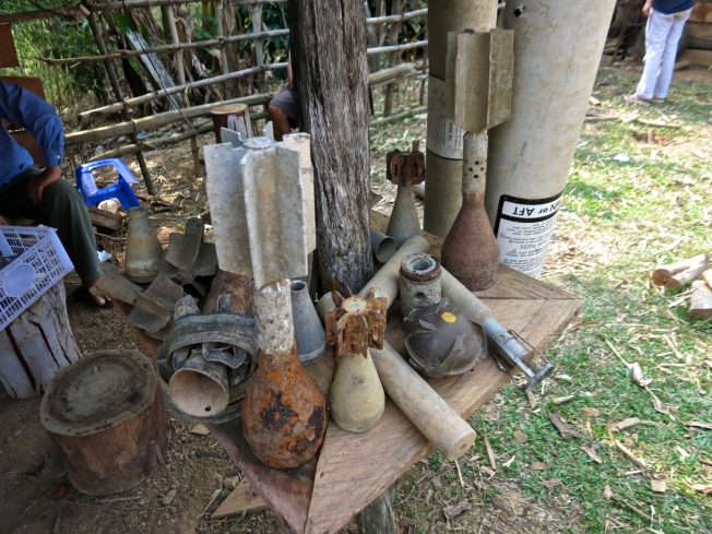 Scrap ordnances at the War Spoon villager home