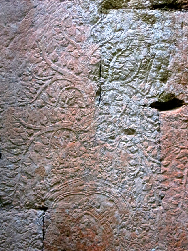 Carved designs on the stone