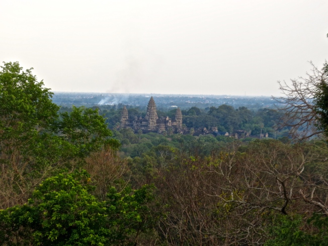 A little closer view of Angkor Wat from Phnom Bakheng