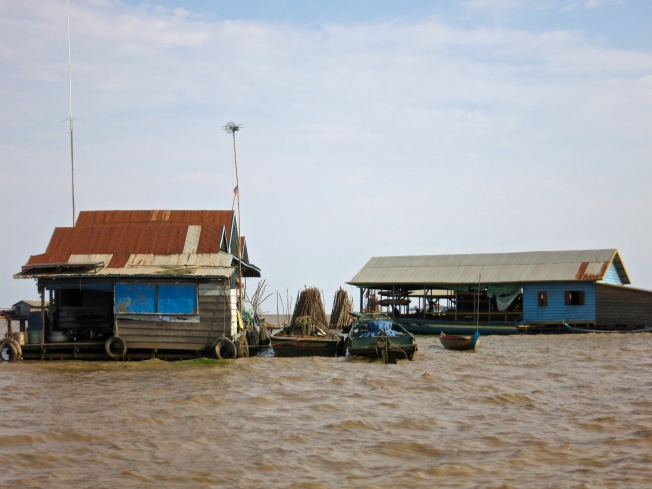 House boats in the floating village