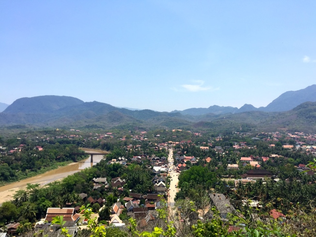 View of Luang Prabang from the top of Mount Phousi