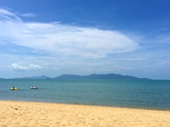 My view for most of yesterday. Koh Phangan in the distance.
