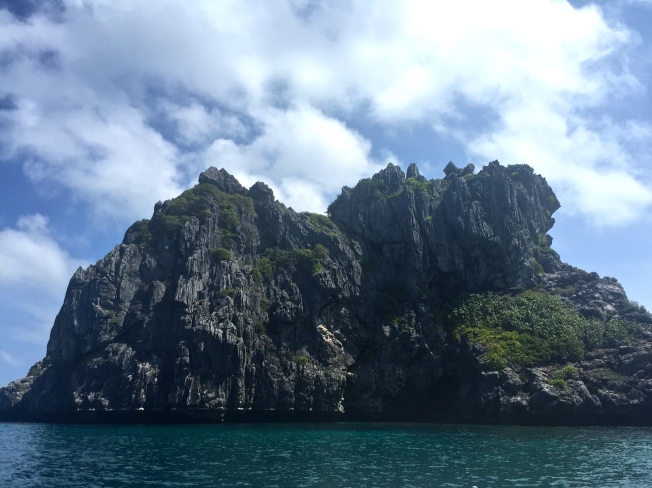 We snorkeled by these cliffs
